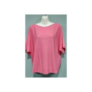 Talbots Short Dolan‎ Sleeve Lightweight Spring Sweater, Coral, Sz L
